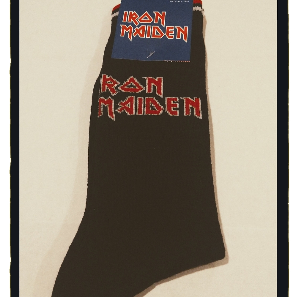 ☠️ Iron Maiden ☠️ Unisex Novelty Socks OSFM - Shoe Size 7 - 12  *NWT*